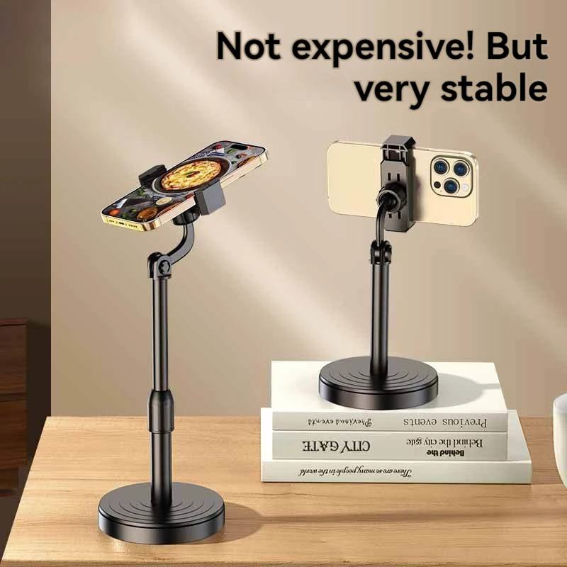 Trépied de bureau pour smartphone iPhone avec support de téléphone portable, support de table_voghion.com
