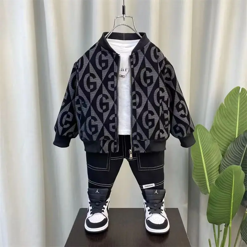 

Kids Boys Coat Spring And Autumn 2023 New Style Clothing Baby Spring Jacket Top Boys Cool And Handsome Baseball Uniform Trend