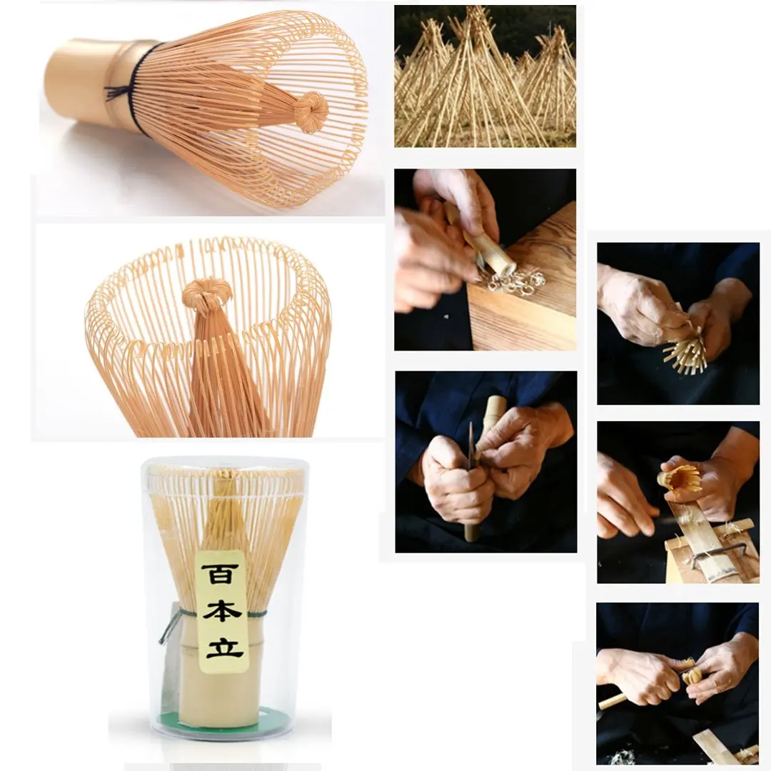 Matcha Green Tea Whisk Bamboo Tea Whisk Chasen Preparing Matcha Powder  Brush Tool Tea Traditional Scoop(54 Prongs)