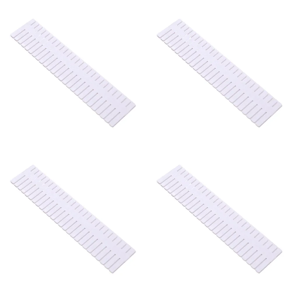 4개입 서랍 분리대 37x7cm 플라스틱 서랍 정리함 분리대 양말 속옷 화장품용 유연한 서랍 칸막이