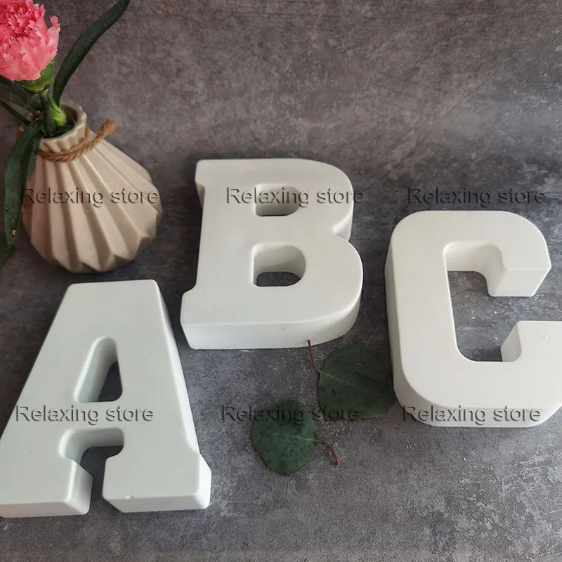 Silicone Alphabet Molds For Concrete Cement Capital Letter - Temu