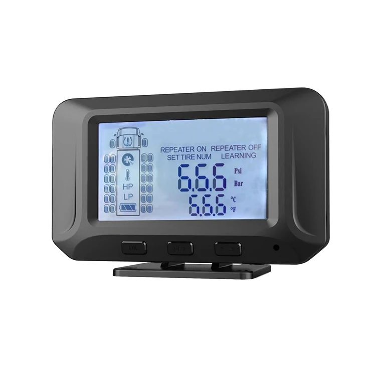 10 륜 Rs232 트럭 Tpms 공장 무선 타이어 압력 모니터링 시스템, 10 타이어