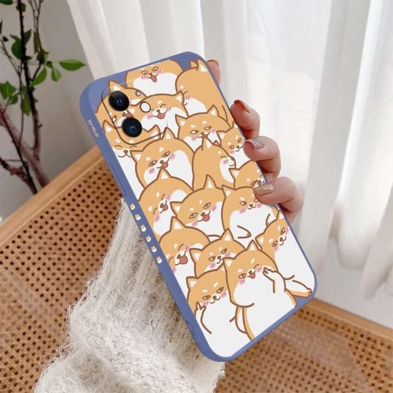 Cute Dogs Phone Case For iPhone 13 12 Pro Max Mini 11 Pro Max X XR XS MAX SE2020 8 7 Plus 6 6S Plus Silicone Cover phone pouches Cases & Covers