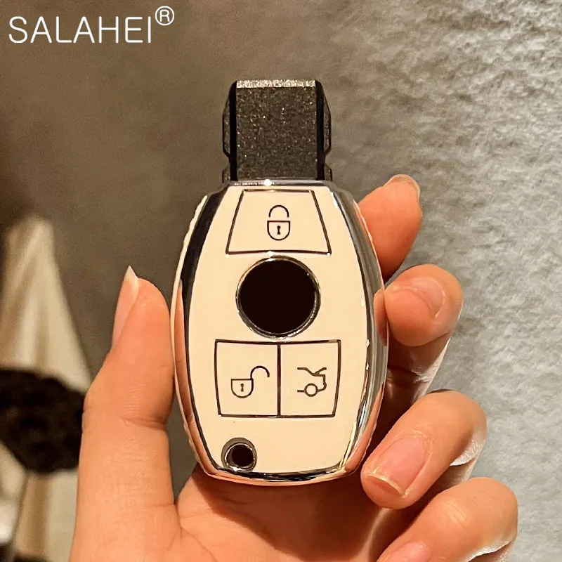

Car Smart Key Case Cover TPU Protective Shell For Mercedes Benz A C E S G Class GLA CLA GLK GLC CLS W204 W463 W176 W251 W205 AMG