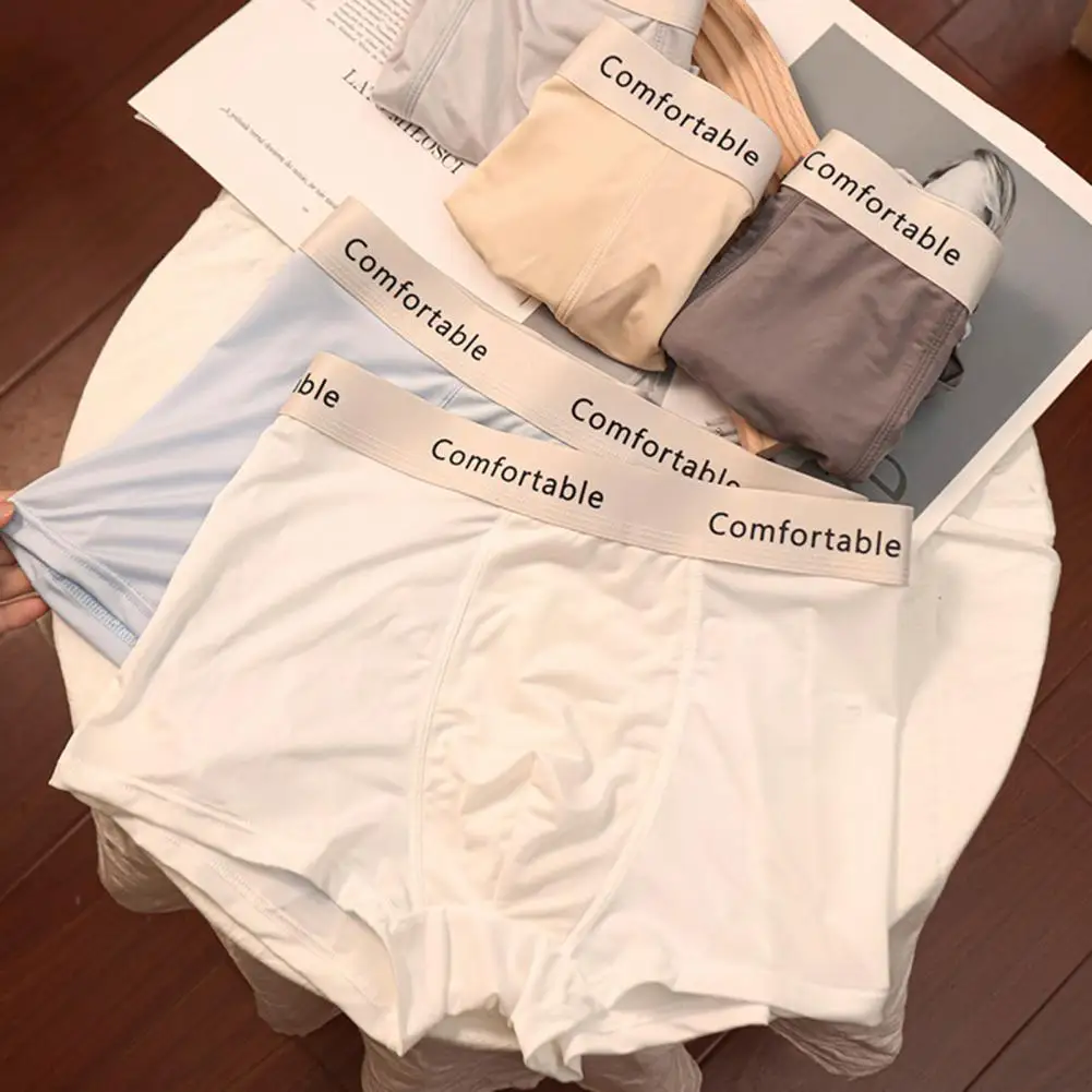 

Soft Men's Ice Silk Boxers U Convex Anti-septic Men Panties U-shaped Pouch Boxers Stretchy Men Underwear Breathable Underpants