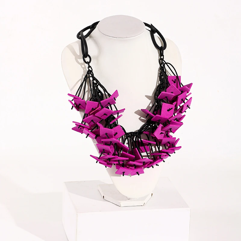 

Новые женские ожерелья ручной работы, ожерелья с подвесками в богемном стиле, ювелирные изделия из силиконовой резины, роскошные модные уникальные аксессуары для одежды