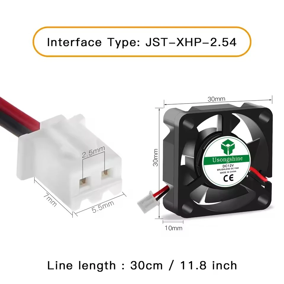 3D Pinter Teile für 3010 4010 5010 Lüfter 12 V 5 V 24 V 2Pin DC Kühler Micro Lüfter für Kühlkörper Kühler Kühler J-Kopf Hotend – Detail 9