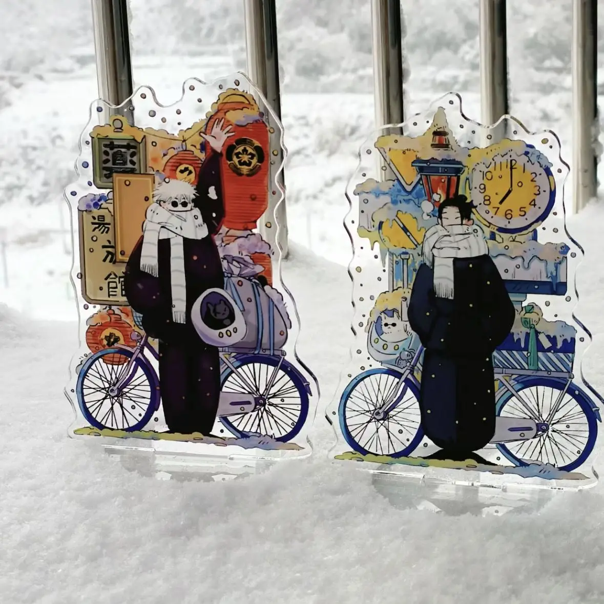 Tongyundacheng 2 piezas JJK Figura Geto Suguru Gojo Satoru Figura de acción 10 cm JJK Figurina de anime Linda Estatua de escritorio de Gojo y Geto Adornos de colección