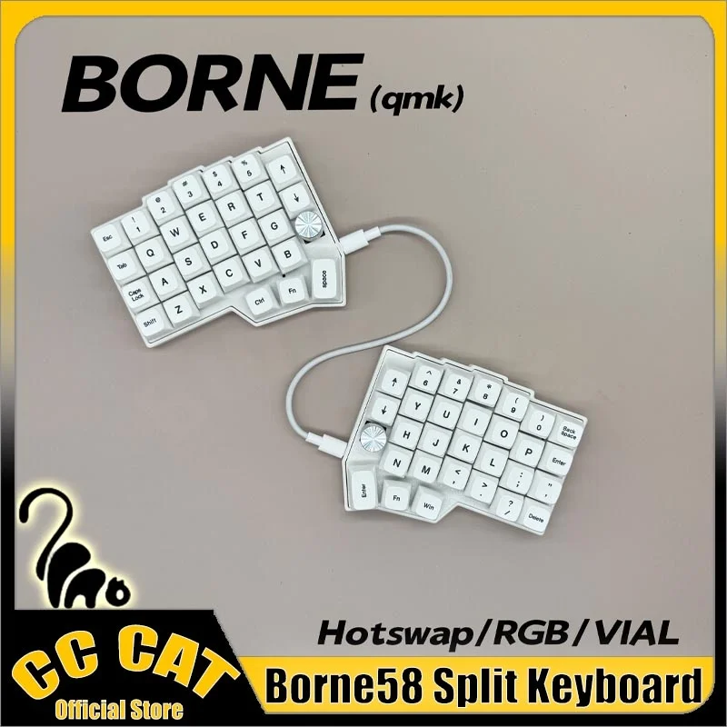 Corne 4×6レイアウトの分割キーボード 2つノブ付き 人間工学設計 S9523b2b24eab494ba1e682e3e3b63
