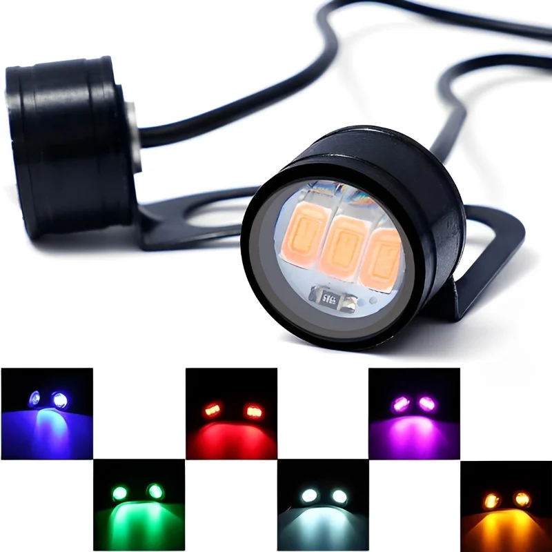 2pcsMotorcycleEagleEyeLightsMuticolourLEDSignalLampWarning
