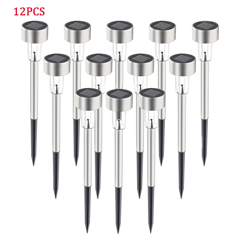 12 Pack Solar Outdoor Lights Solar Garden Lights Solar Powered Waterproof Landscape Path Light