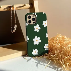 Glossy Dark Green Floral Phone Case - Premium Hard PC Cover - iPhone 13 Pro Max (DFL - 197FL24812601)