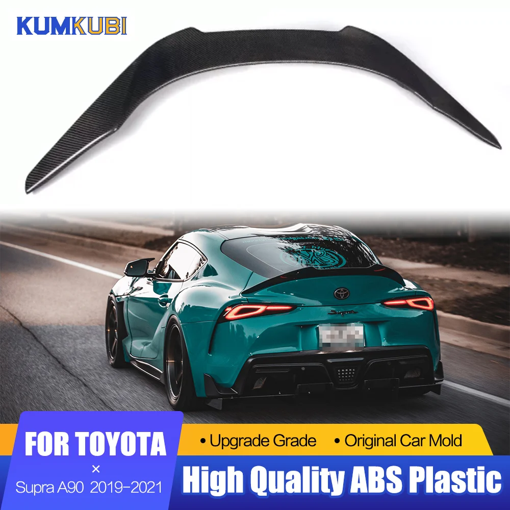 

V Style Real Carbon Fiber Rear Trunk Spoiler Tail Boot Racing Trunk Wing Car Styling For Toyota Supra A90 MK5 2019 2020 2021