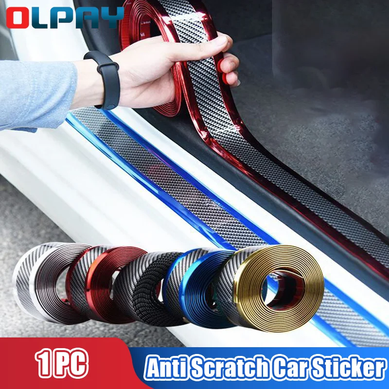 

Car Stickers Motorcar Door Sill Protector Automobile Anti Scratch Fiber Tape Cycle Rubber Strip Vehivle Protection Bumper Film