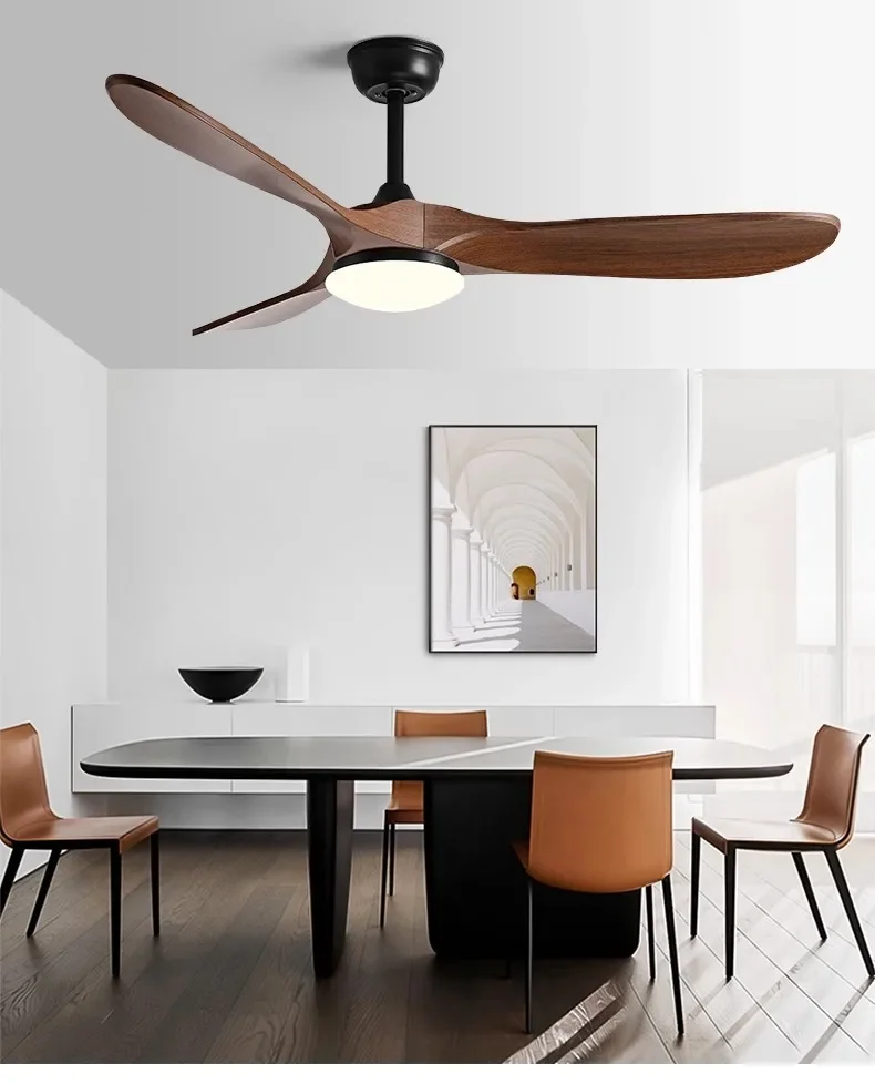 Description Picture 2 of item2in1 Modern LED Lights Ceiling Fan 52 inch Large Air Volume Remote Control for Kitchen Bedroom Dining Room Patio Ceiling Fan Wit