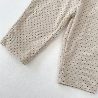 New autumn baby clothing, 0-3 year old baby girls dot printed corduroy loose casual pants 6