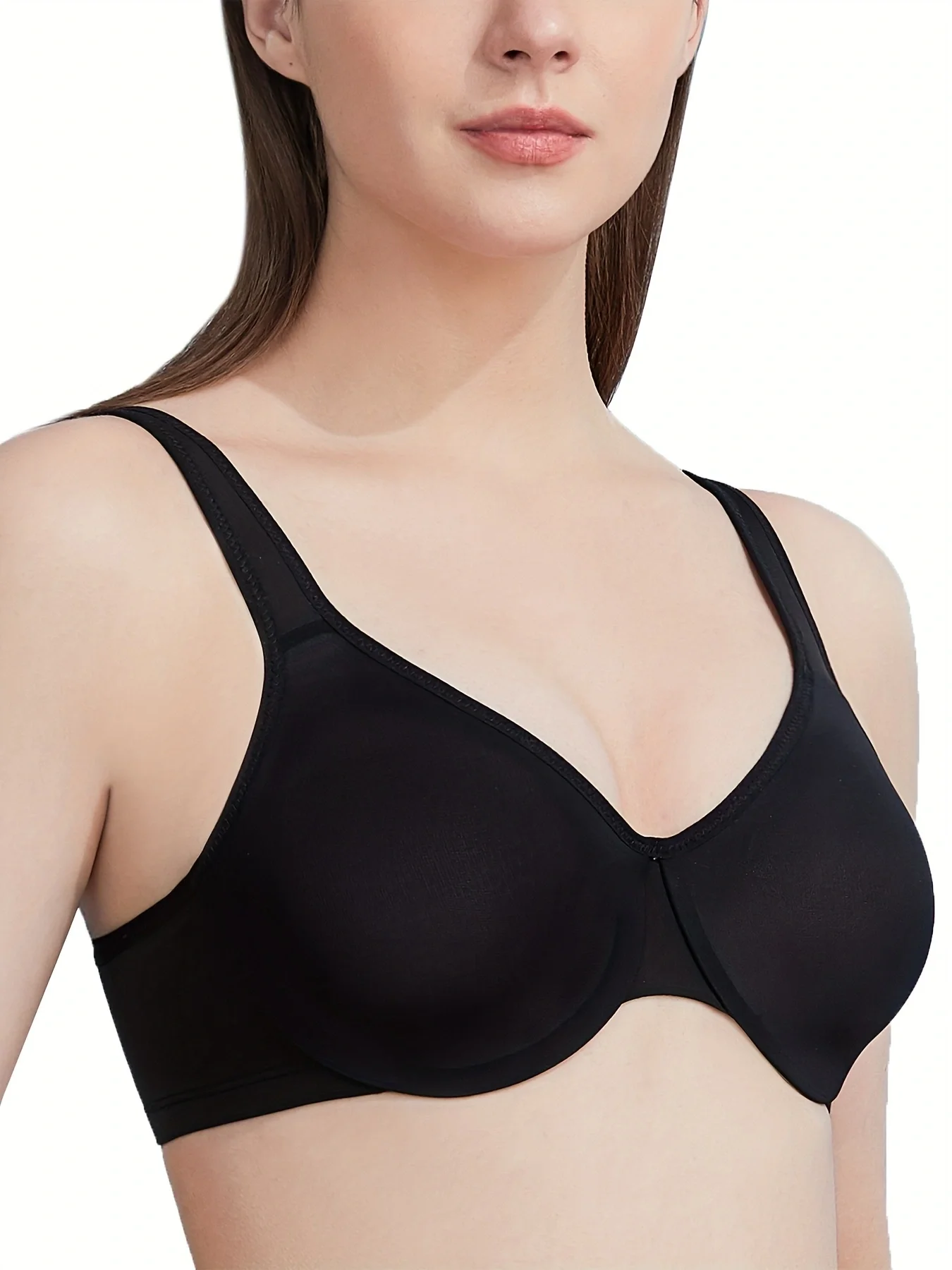 Underwire Women's Minimizer Full Figure Bras Smooth Full Coverage Seamless Non Padded Cups Bra 5810