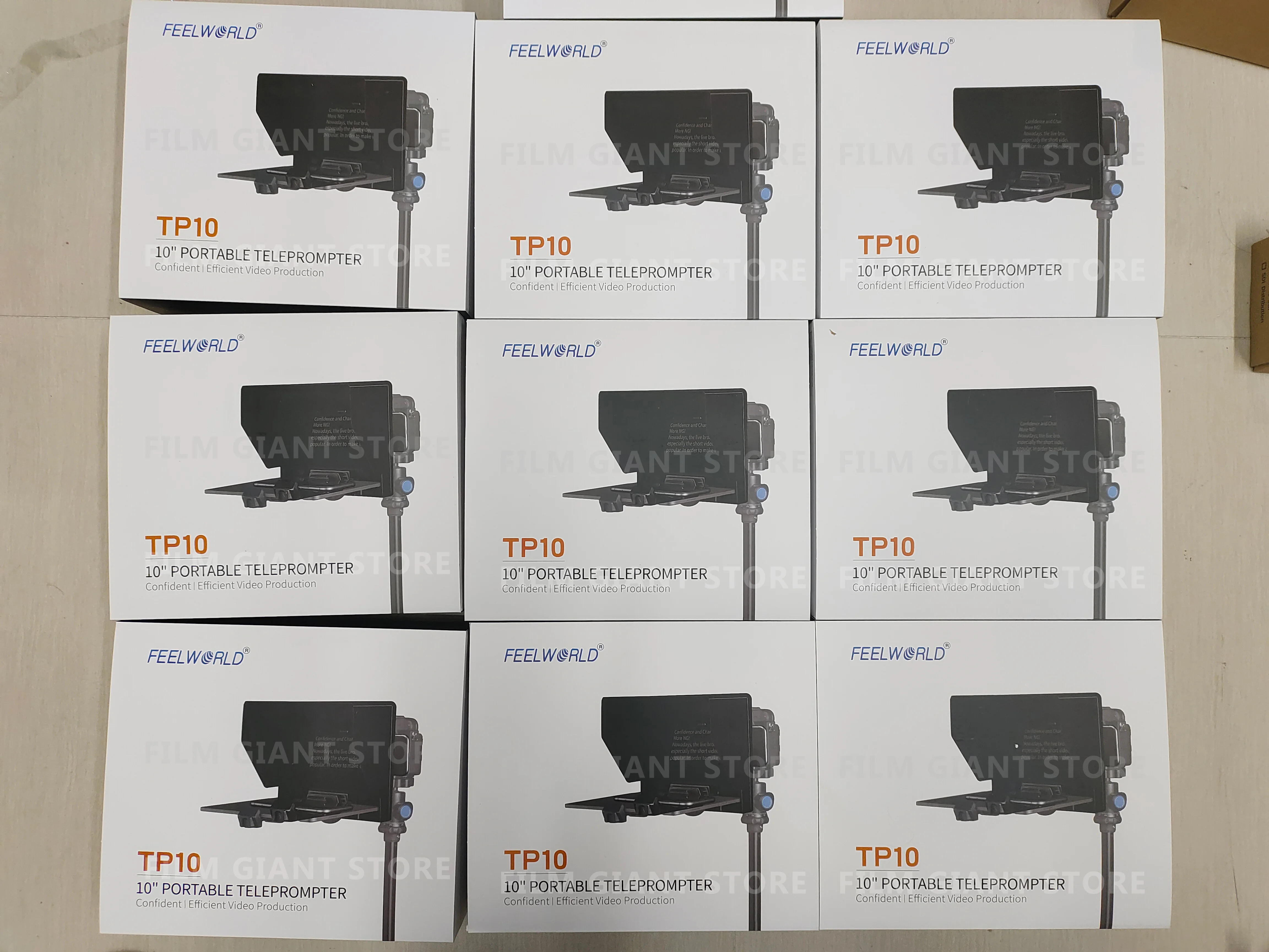 FEELWORLD TP10 텔레프롬프터, iPad 태블릿 DSLR 카메라 및 스마트폰 촬영 앱, iOS 및 안드로이드 케이스와 호환 가능, 포함