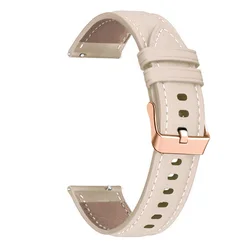 Luxury Leather Watch Strap - 18mm/20mm Premium Band - 18mm Universal (Apricot)
