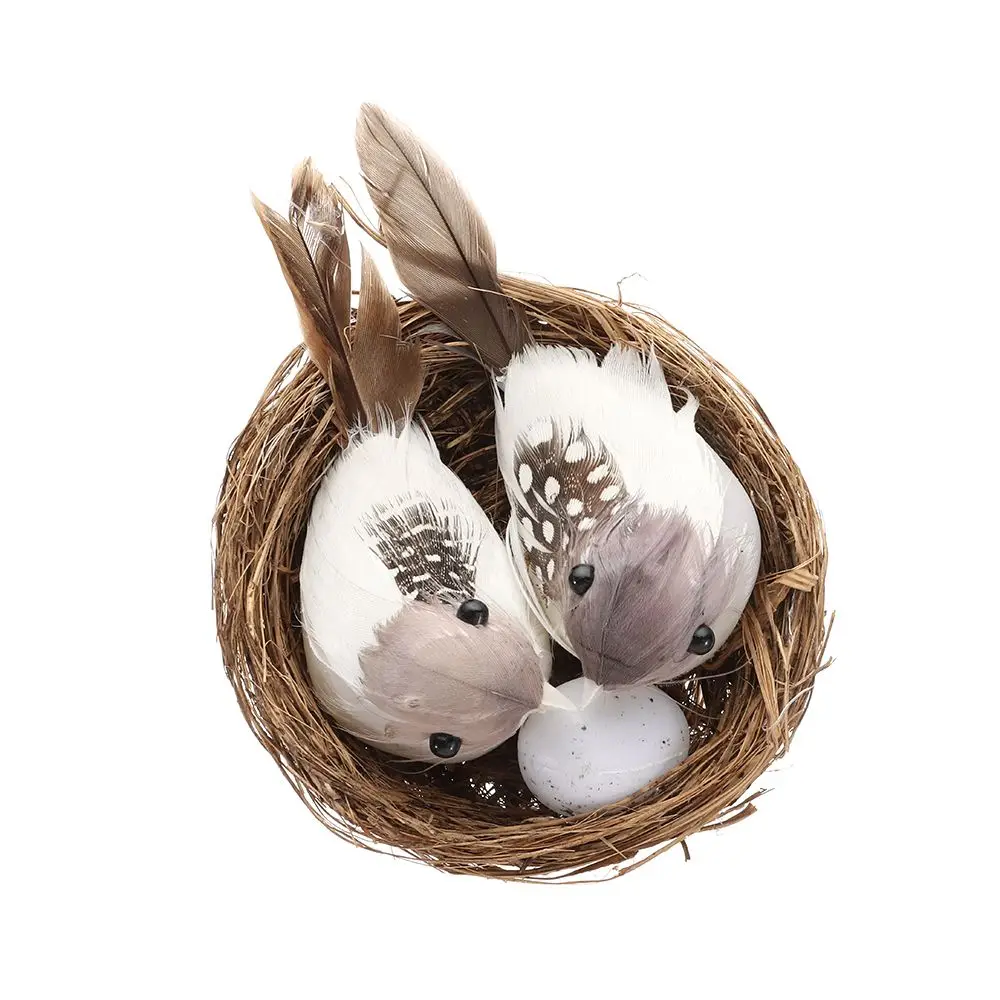 Title 7, Realistic Feathered Birds with Nest & Birds Egg...