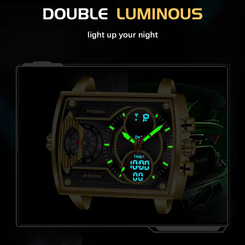 Uhren für Männer FOX Luxusmarke Sport Armbanduhr Wasserdicht Militär Quarz Digitaluhr Herrenuhr_voghion.com