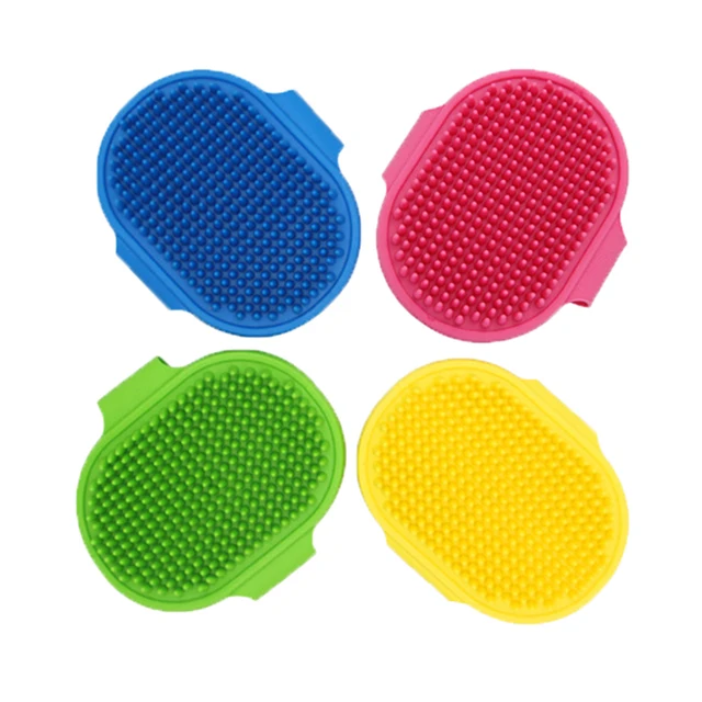 Soft Rubber Dog Brush Comb Cat Bath Brush Rubber Glove Hair Fur Grooming Massage Brush For Dog Cats Pet Bath Supplies 2