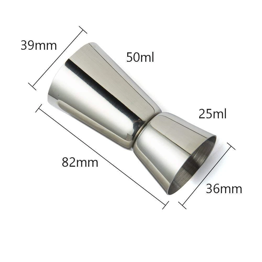 Stainless Steel Measuring Cups 15/30 25/50 20/40 30/60ml Bar Party Wine Cocktail Shaker Dual Shot Jigger Liquid Drinks DIY Tool images - 6