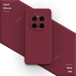 Liquid Silicone Lens Protection Back Cover for Honor Magic Series - Soft Square Design (Wine Red)