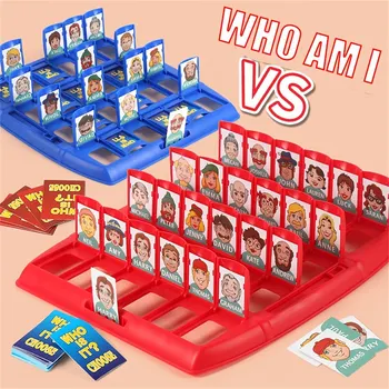 Guess Who I Am Gioco di puzzle Gioco da tavolo puzzle con vassoio portatile interattivo per due persone Adatto ai bambini
