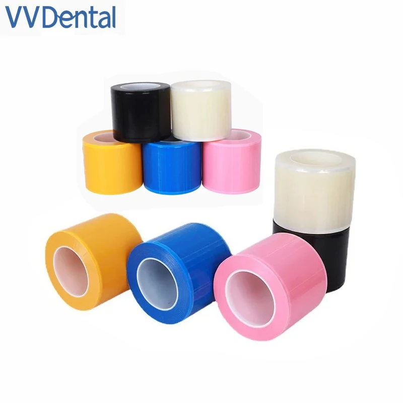 VVDental 1200Pcs/roll Disposable Tattoo Barrier Film Dental Protect Tape Tattoo Clear Wrap Covers Plastic Anti-fouling Film Adhe blue painters heat tape 50mm 30m 3d printers parts resistant high temperature polyimide adhesive part heated bed protect heating