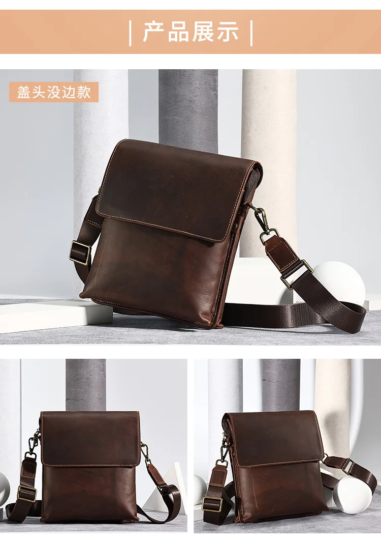 Genuine Leather Men's Bags Shoulder Bag Husband Flap Man Messenger Handbag  Fashion Casual Cowhide Purse Crossbody Bags For Men - Shoulder Bags -  AliExpress