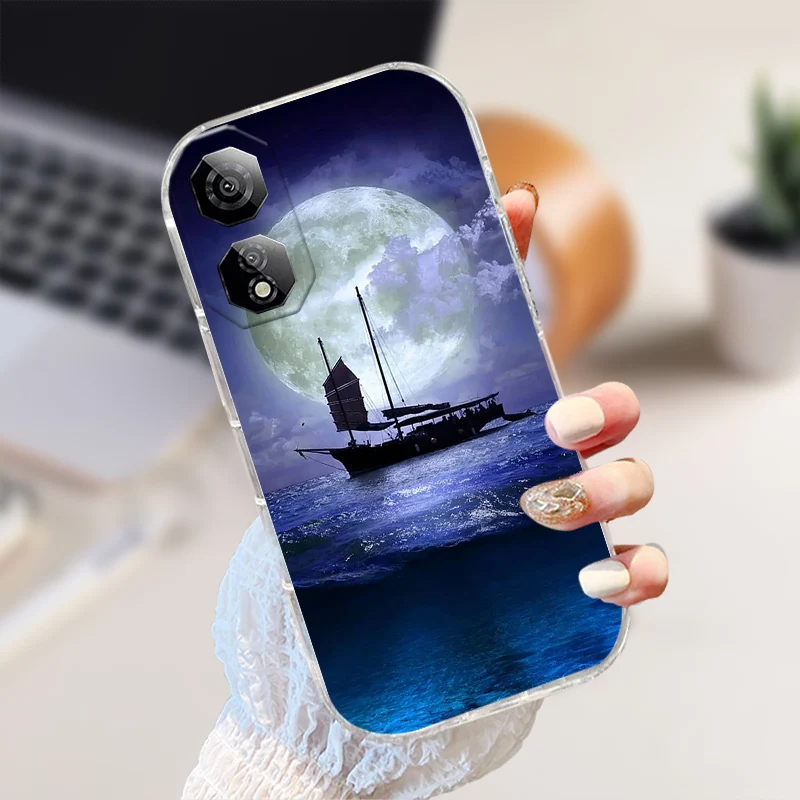Shockproof Clear Silicone TPU Phone Case with Cute Animal Design