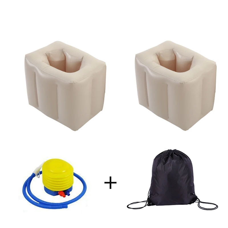Car Inflatable Bed Rear Seat Gap Pad Foot Stepping Pier Filling Mattress Sleep For Sedan Air Plane High Speed Rest Accessories