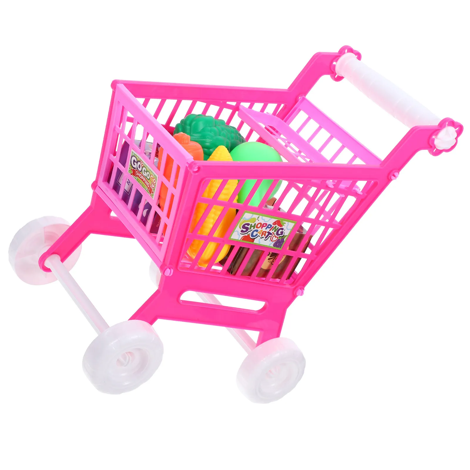 1Pcs 어린이 미니 쇼핑 카트 시뮬레이션 슈퍼마켓 트롤리 어린이 놀이용 보관함 교육용 독립 도우미