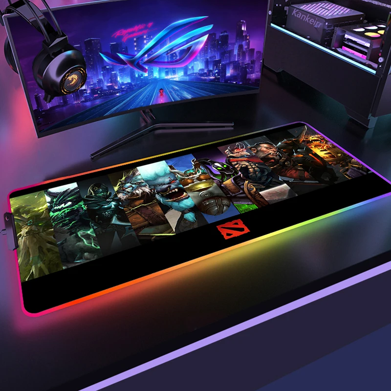 ӿ  RGB 콺 е, LED 콺 е, ̸ 콺 ī, PC ũ е Ʈ, Ʈ, Xl DOTA 2, 35x90cm