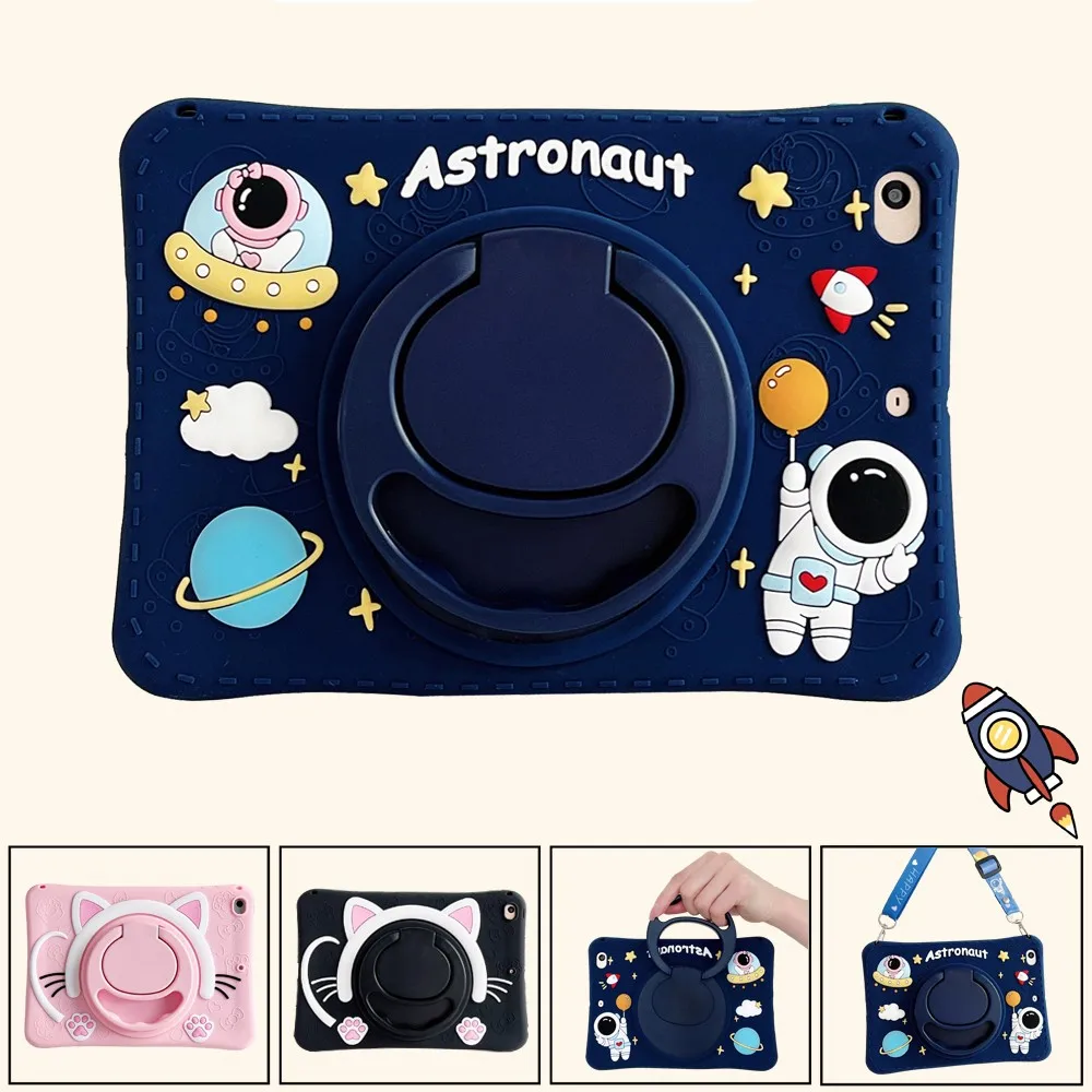 Caixa da Tabuleta do Suporte do Astronauta das Crianças Samsung Galaxy Tab a8 105 Sm-x200 X205 s6 a7 104 Sm-t500 T507 Lite 87 T220 T225 P610