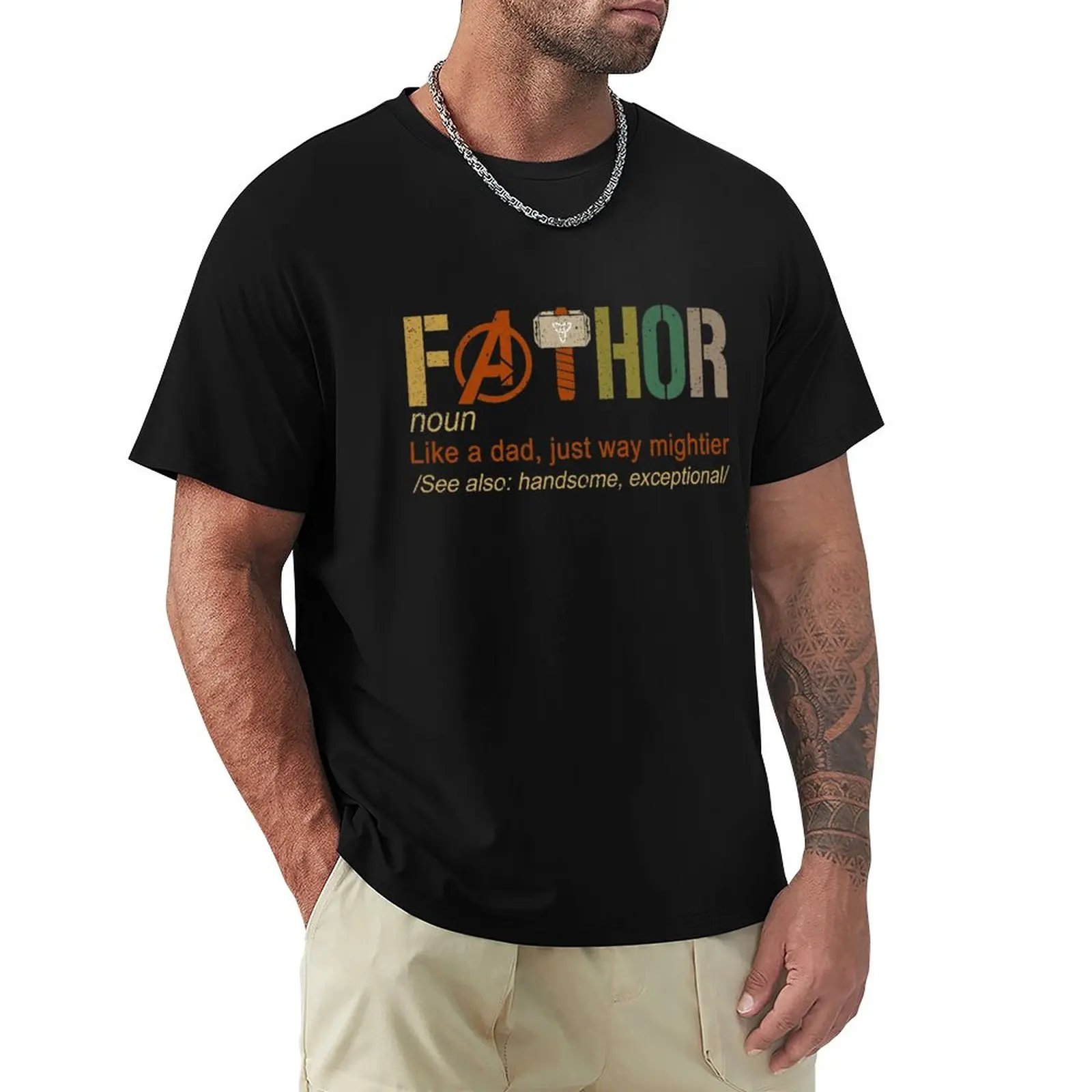 

Мужская футболка с надписью «Fa-Thor»