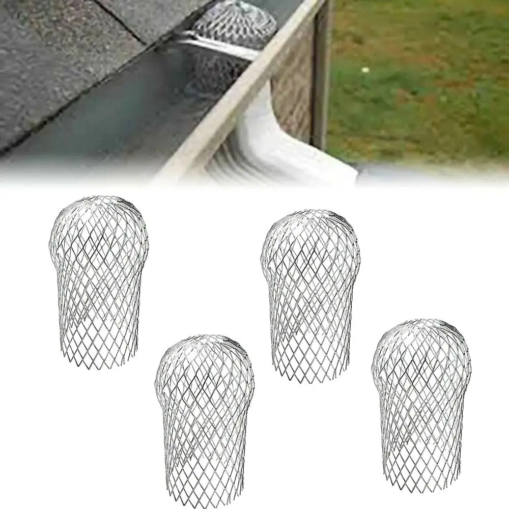 Anti-blocking Downpipe Strainer Leaf Debris Trap Roof Floor Drain Rain Pipe Cap Balcony Drainage Cover Gutter Guard