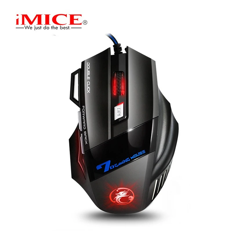 Enhanced Ergonomic Optical Gaming Mouse with Adjustable DPI and Colorful Illumination