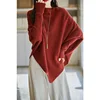 Ladies' temperament, triangular shawl, cashmere knit, one cut neck, solid color cape style, winter fashion, warm and cozy outfit 5