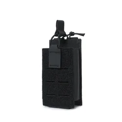 Tactical 5.56 Magazine Pouch with Laser Cut Design and Universal Elastic Holders (Black)