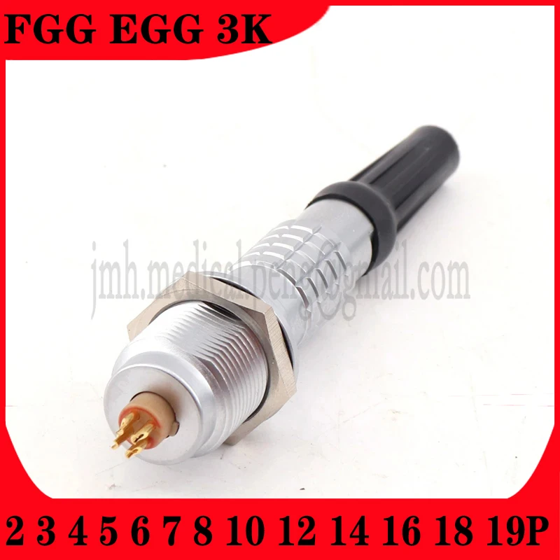 

FGG EGG 3K 2 3 4 5 6 7 8 10 12 Pin Waterproof IP68 Aviation Metal Push-Pull Self-Locking Male Plug And Female Socket Connector