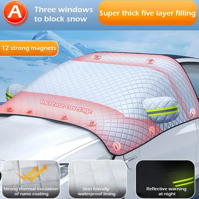 Auto Windschutzscheibe Schneedecke Outdoor Wasserdichte Autos Front  Windschutzscheibe Sonnenschutz & Winter Anti Ice Frost Protector Auto  Abdeckung