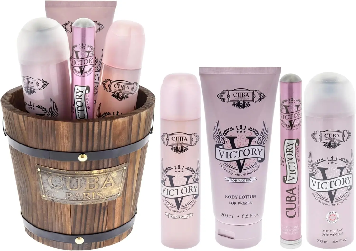 CUBA SET CUBA VICTORY 4 PZS 100ML EDP SPRAY/ DESODORANTE 200ML/ BODY LOTION 200ML/ 35ML EDP SPRAY