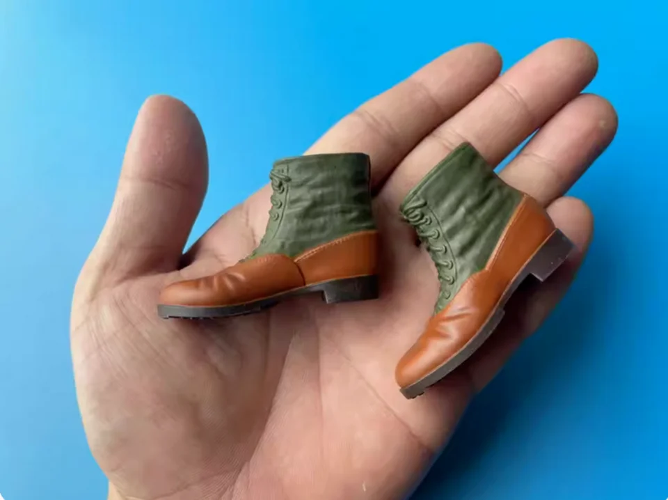 zqn 1/6 WWII North African Soldier Hollow Shoes Boots Model for 12