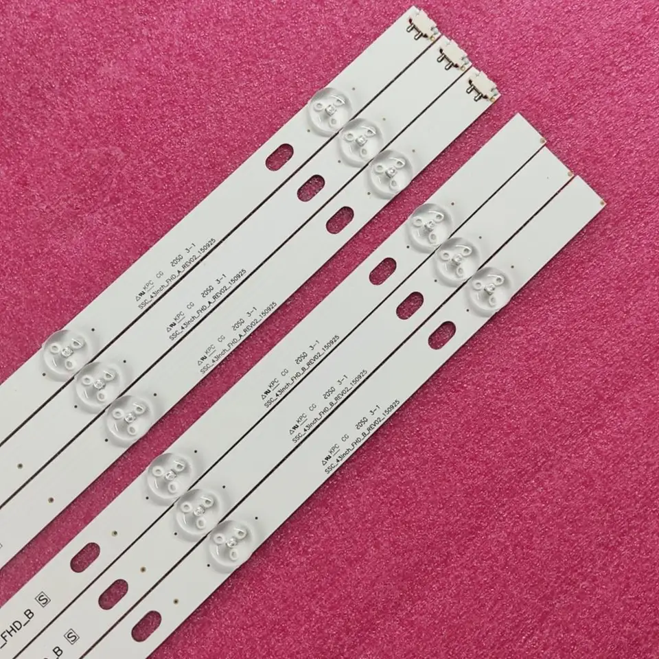 Striscia LED Retroilluminazione Per TV GuuYebe - Compatibile Con Modelli 43LH570V, 43LH5100, 43LF510V E Altri! Set Completo 3 Pezzi - Foto 11