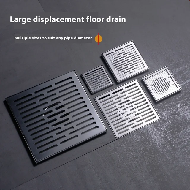 304 SS สวนกลางแจ้งท่อระบายน้ํา 6x8in (15x20 ซม.) high-Flow HD ท่อระบายน้ําเหมาะกับ 2/3/4in ท่อ Anti-กลิ่น/Clog ท่อระบายน้ําพรีเมี่ยม 1