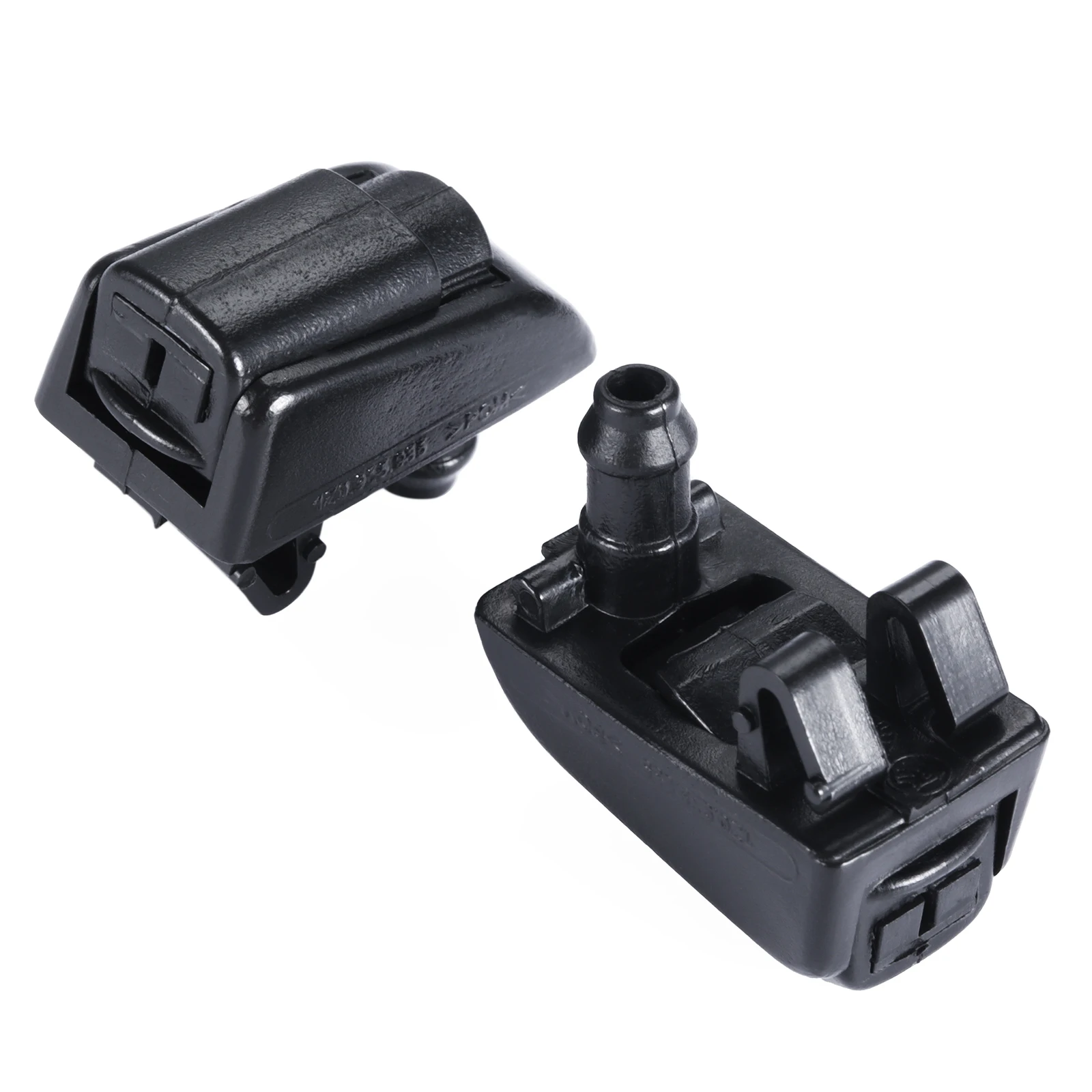 2Pcs Plastic Front Windshield Wiper Washer Water Spray Jet Nozzles