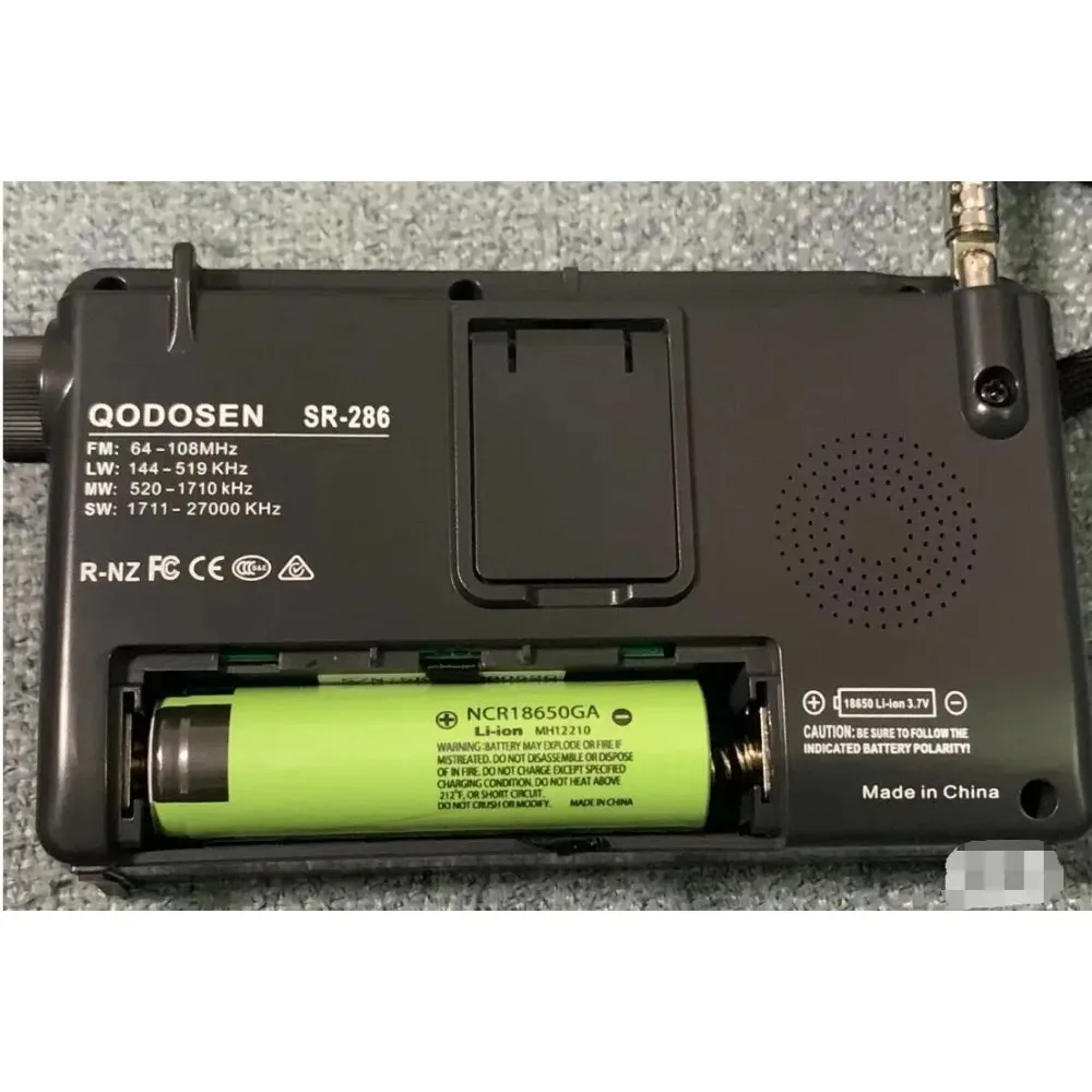 Qodosen-マルチバンドラジオ,超高感度,18650バッテリー,SR-286 m