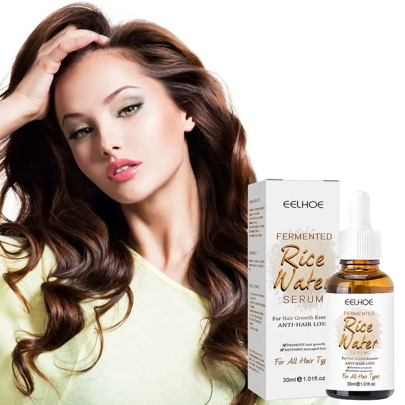 

Fast Hair Growth Essence Rice Water Health Hair Loss Makes Hair Growth Longer And Thicker Hair Care Products 30ml